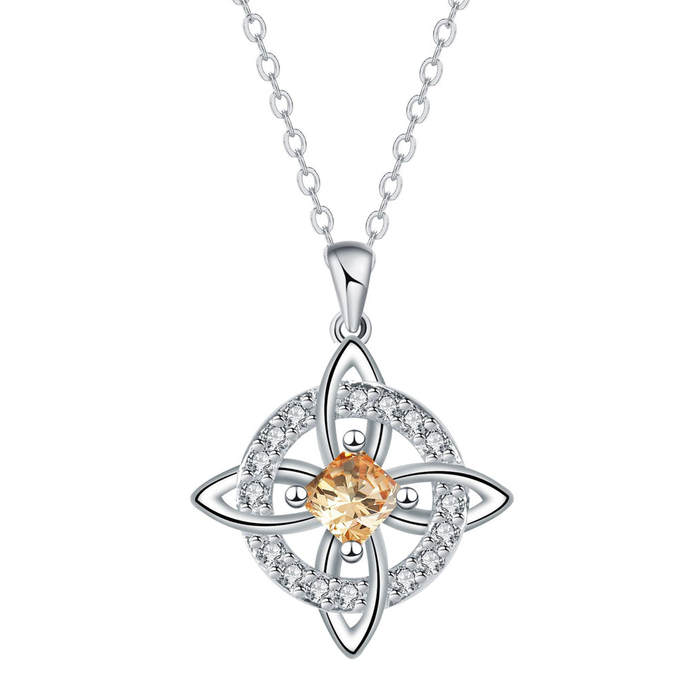 Birthstone Witches Knot Necklace