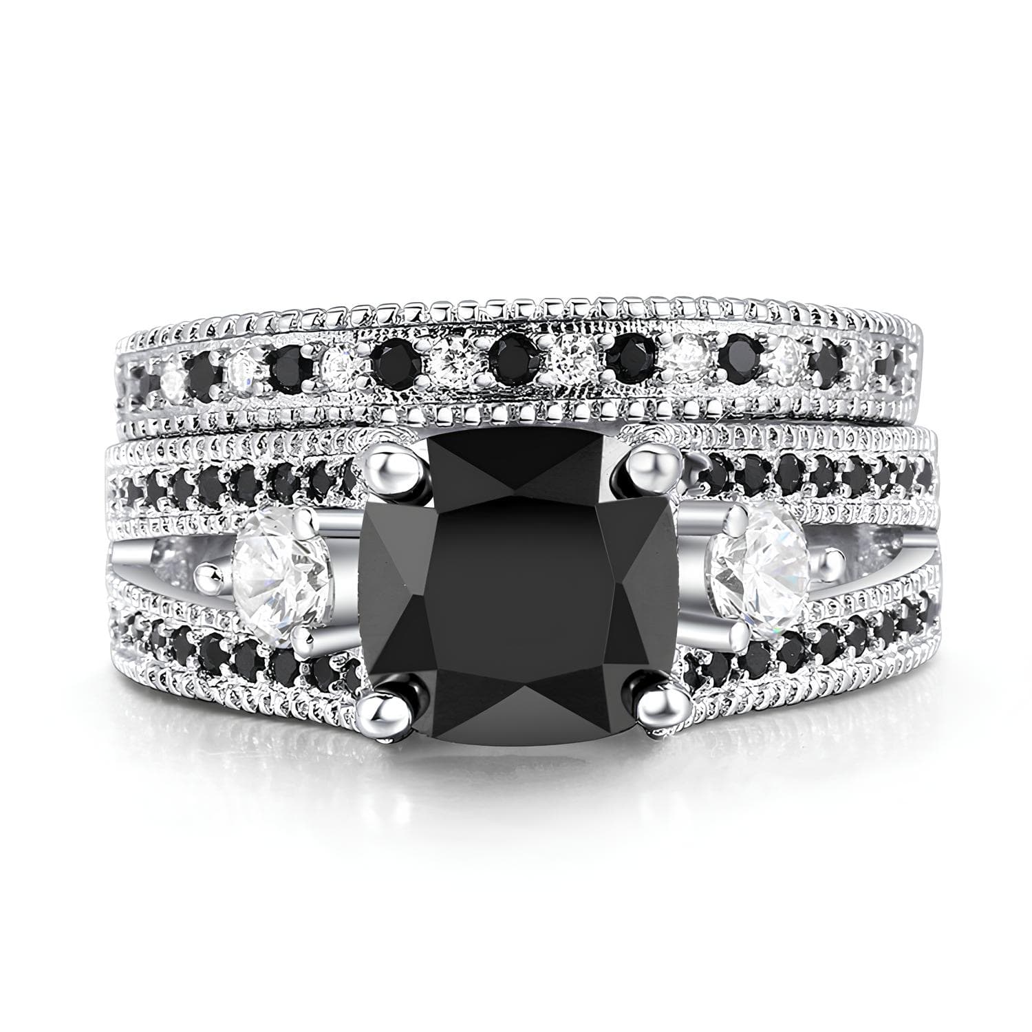 Obsidian Crown Ring Set – Wicca Vibes