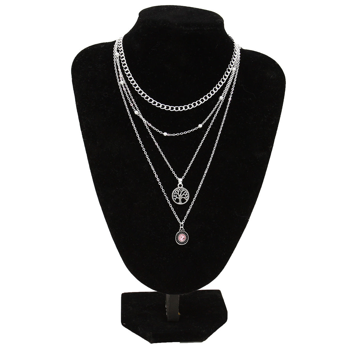 TREE OF LIFE CRYSTAL NECKLACE 4 Pcs Set