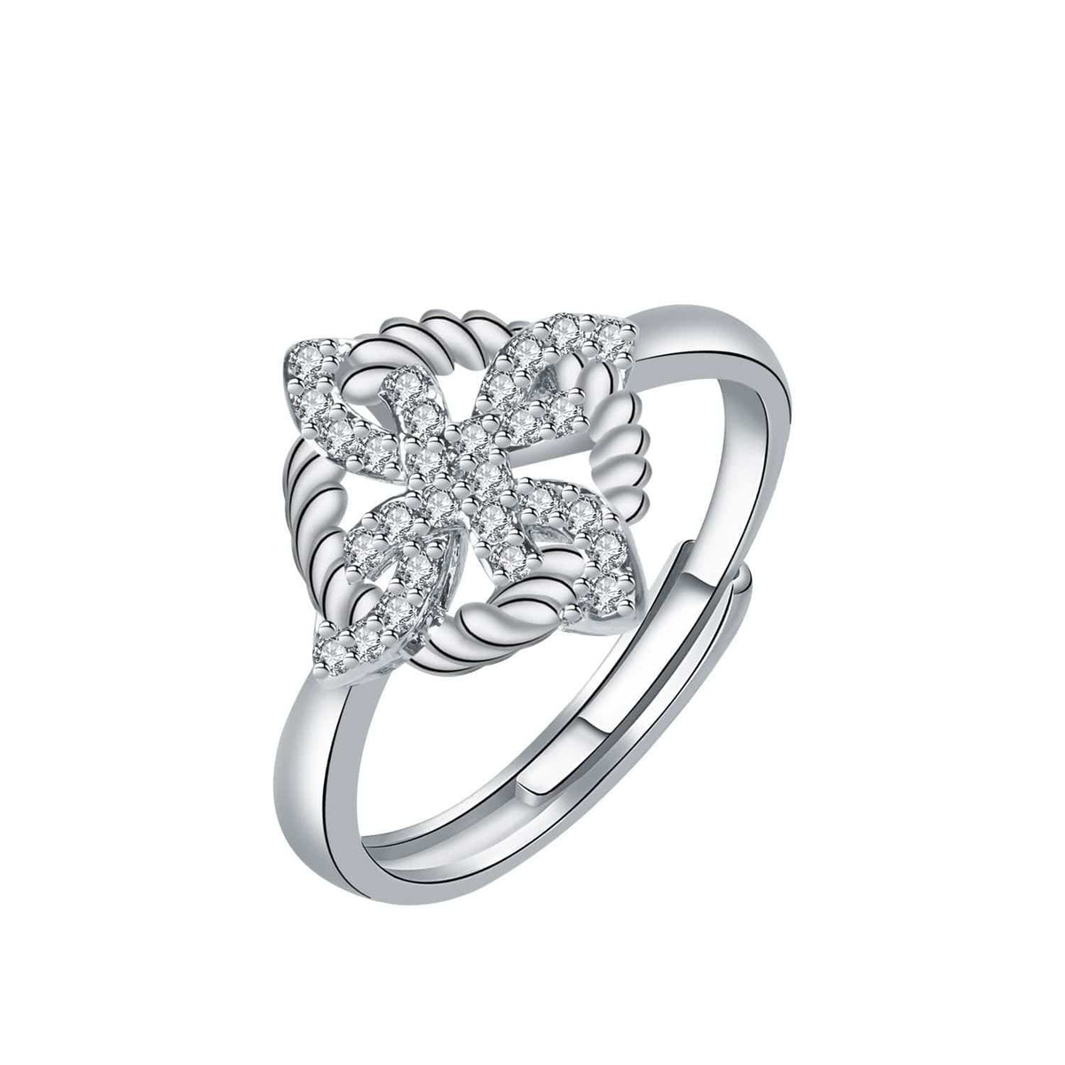 Witches Fourfold Knot Ring with Witches Knot detail