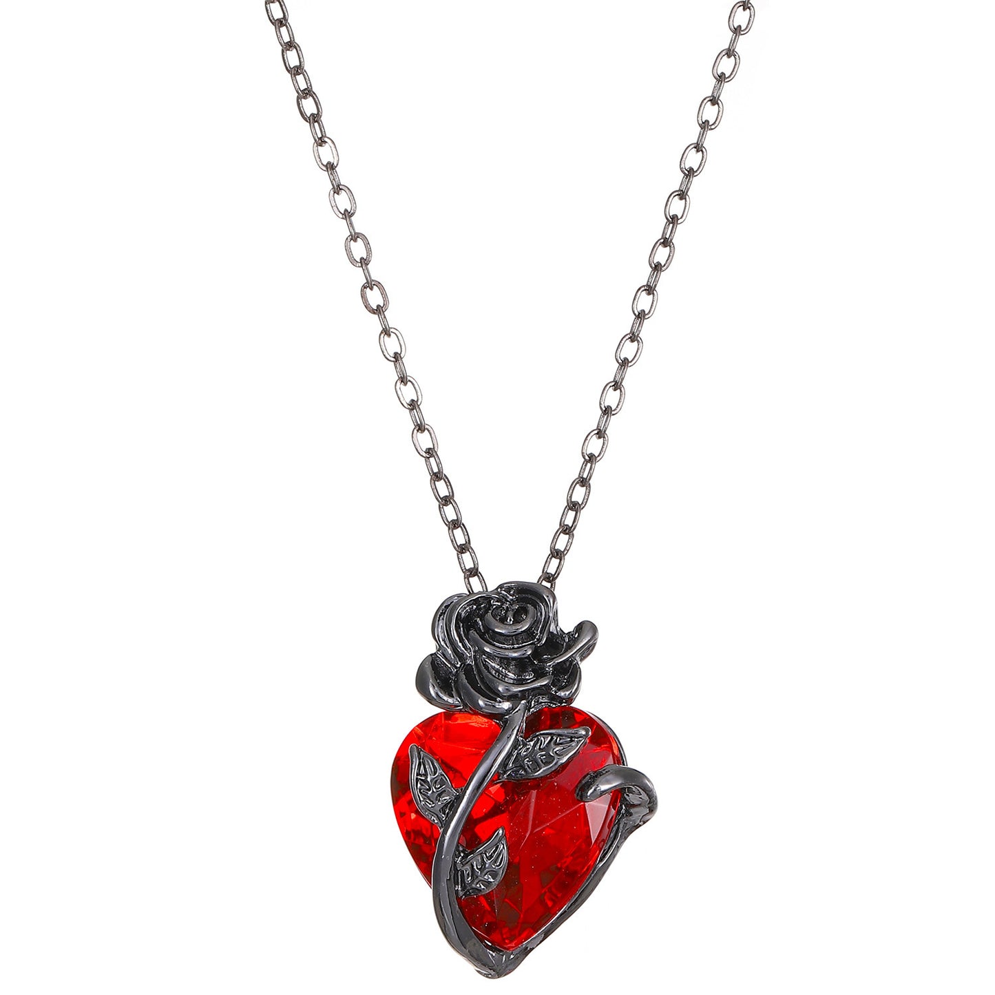 Rosebound Heart of Ember Necklace