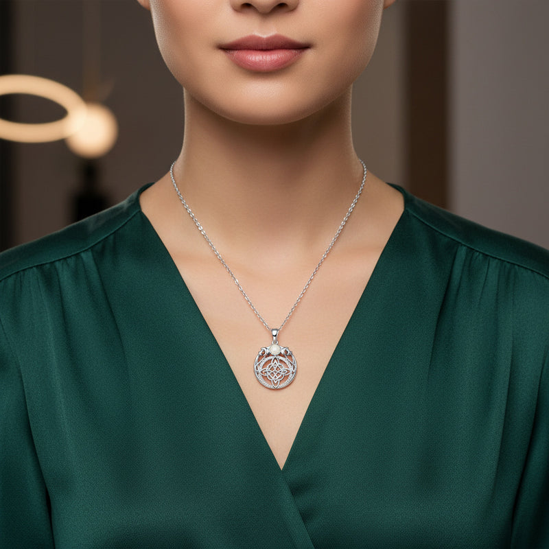 Moonlit Witches Knot Necklace