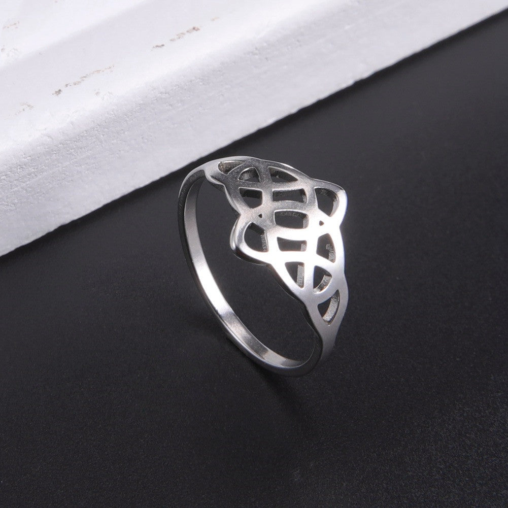 Sacred Unity: Intertwined Celtic Knot Ring
