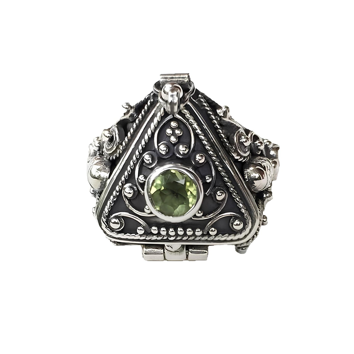 Sacred Triangle Herb Locket Ring