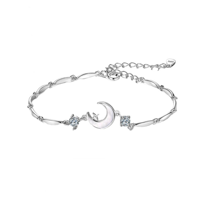 Lunar Grace Crescent Chain Bracelet