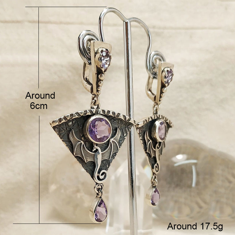 Enchanting Vintage Dragon Crystal Gothic Earrings