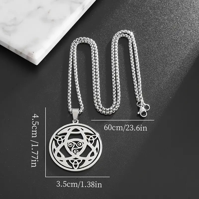Sacred Triskelion Knot Necklace