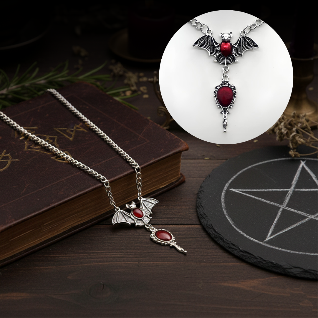 Bat of the Blood Moon Necklace