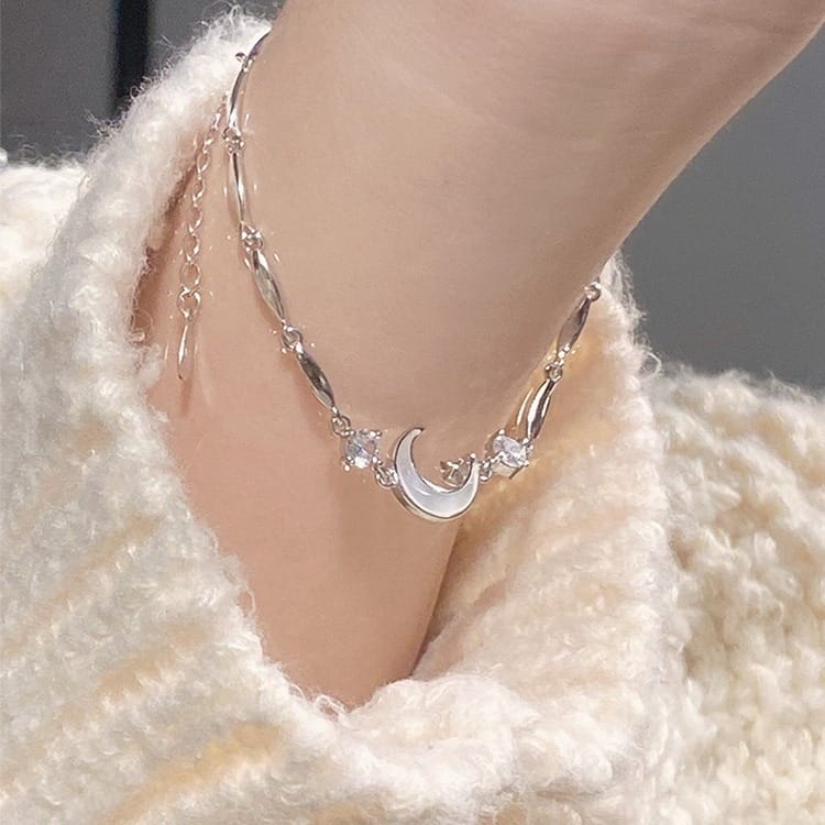 Lunar Grace Crescent Bracelet