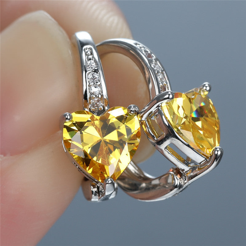 Enchanted Heart-shaped Diamond Earrings