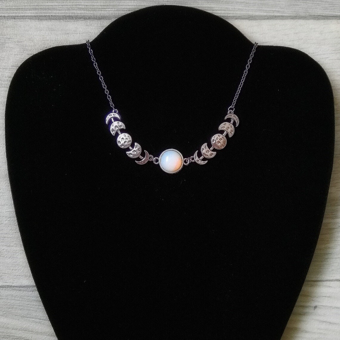 Eternal Enchantment: Moon Goddess Black Onyx Necklace