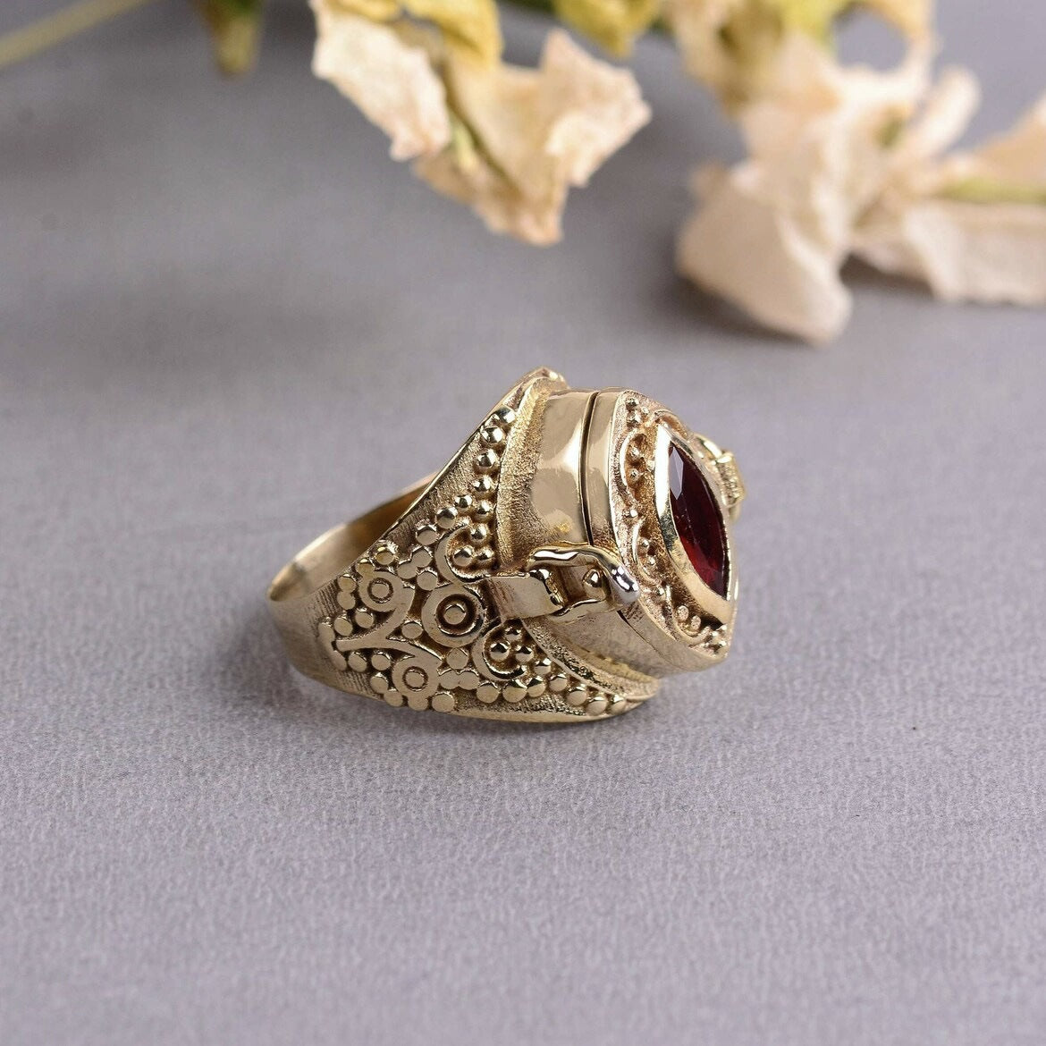 Witch’s Herb Locket Ring