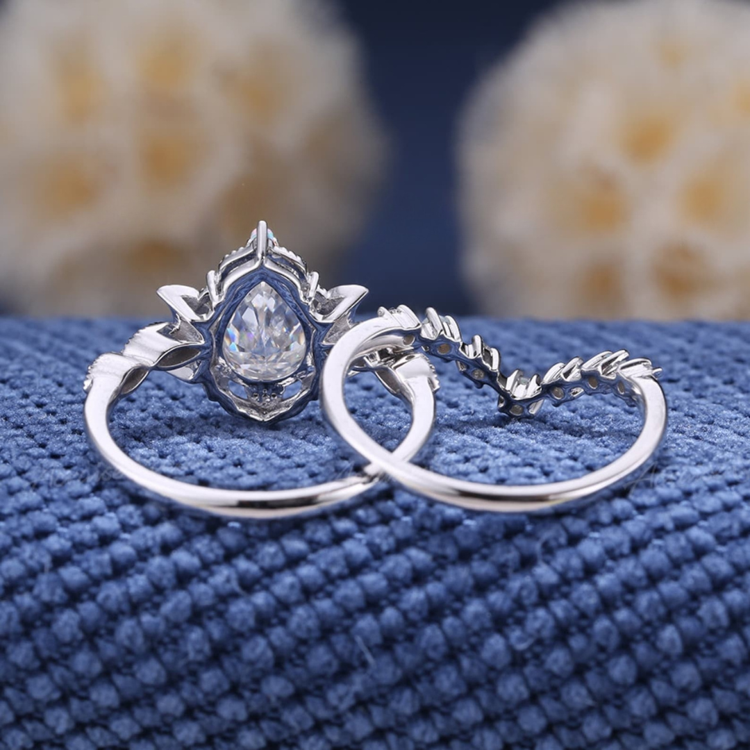 Artemis Goddess of Light Crystal Ring Set