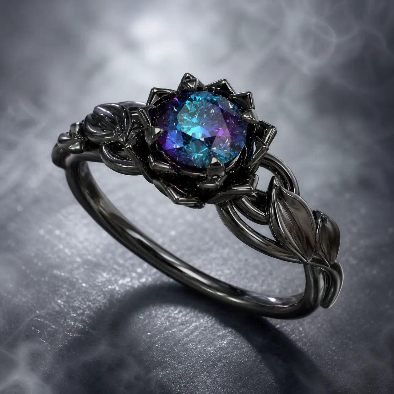 Mystic Bloom Rainbow Topaz Ring