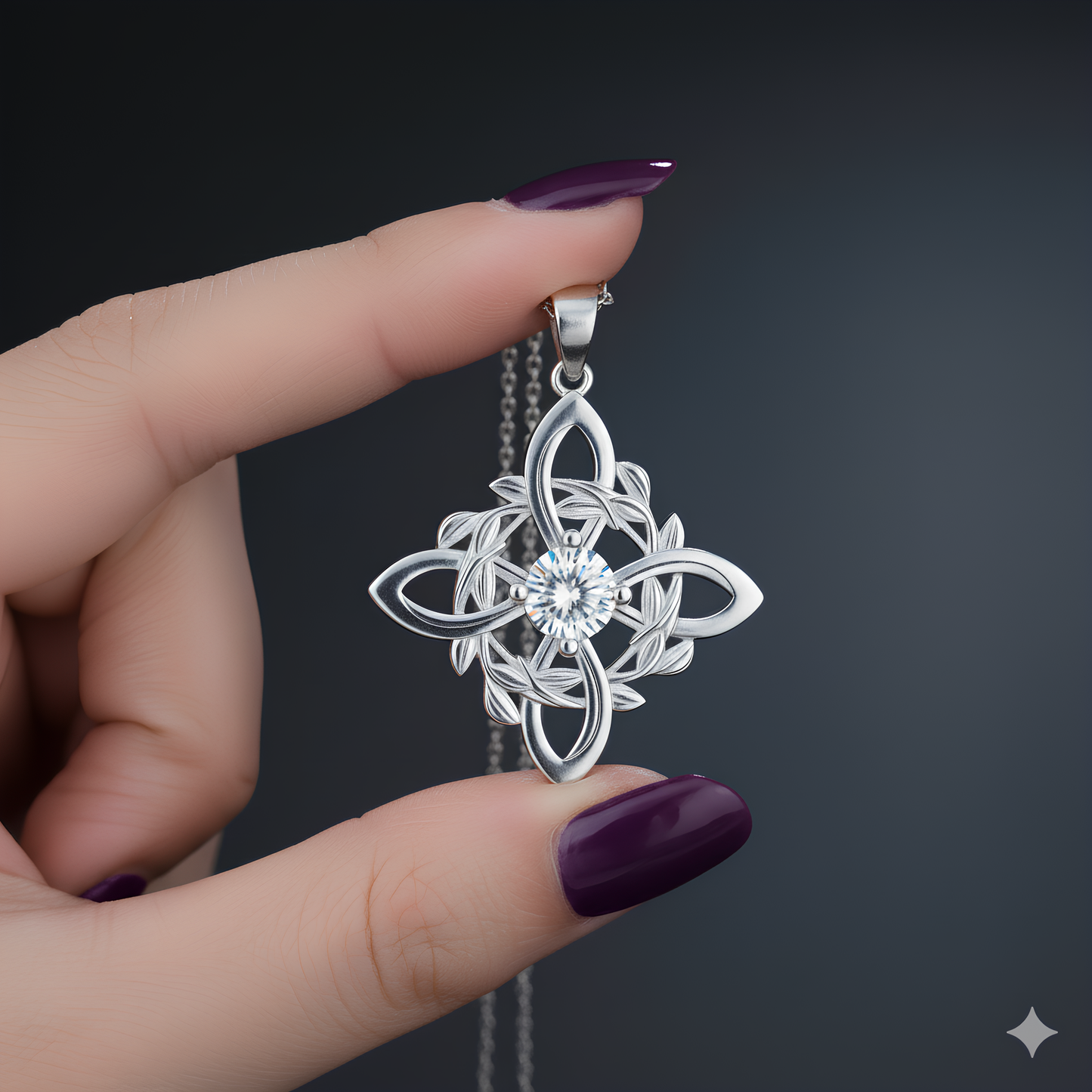 Verdant Witches' Knot Necklace