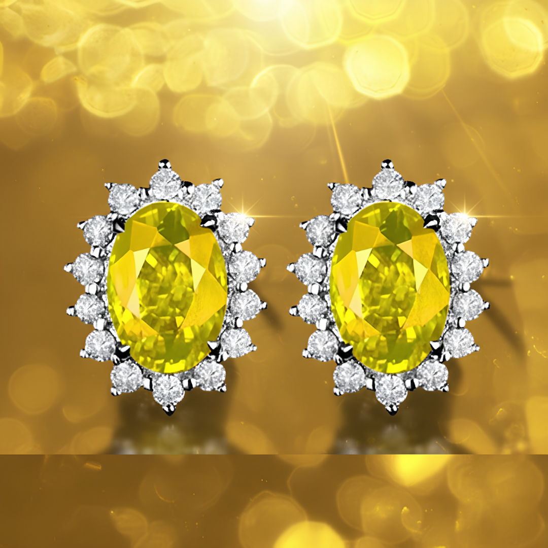 Celestial Radiance Gemstone Studs