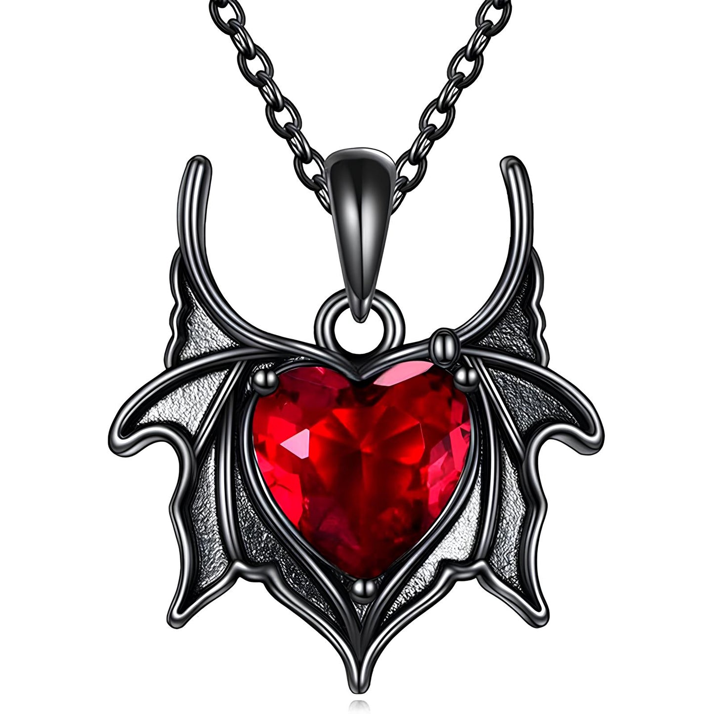 Batwing Crimson Love Necklace