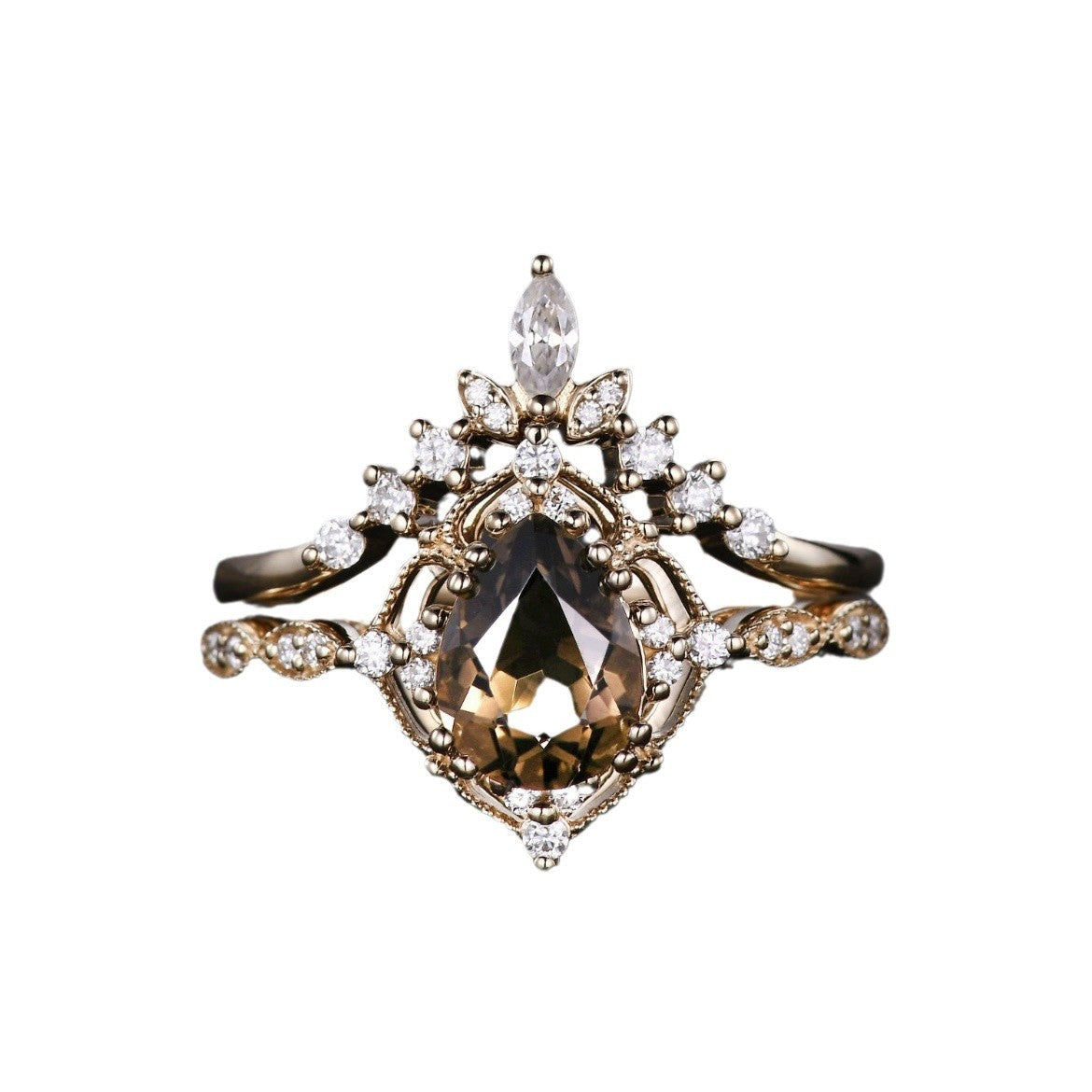 Celestial Vow Zircon Ring Set