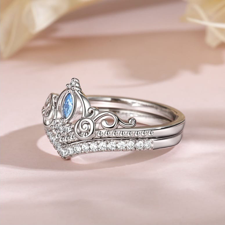 Mystic Royalty Blue Gem Ring Set