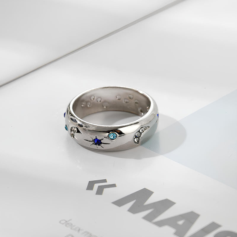 Moonlit Compass Celestial Ring