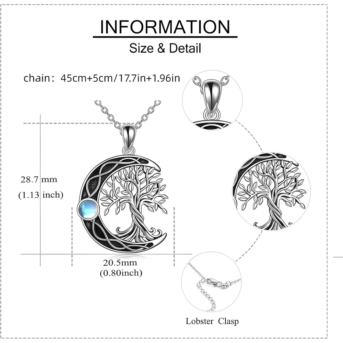 Moon Tree of Life Necklace