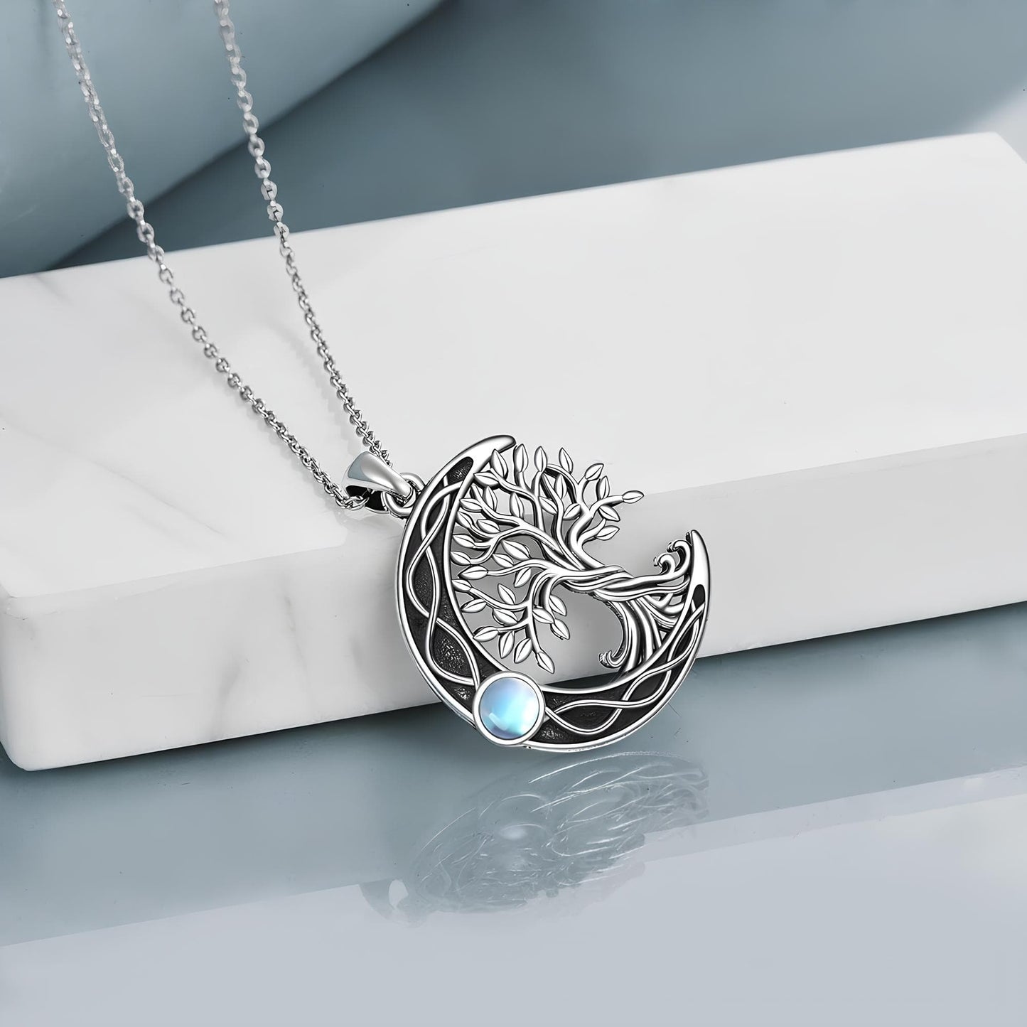 Sacred Moon Tree of Life Necklace
