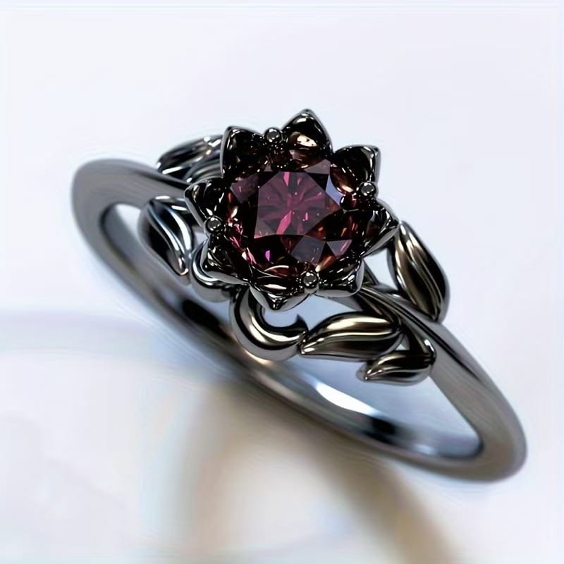 Blood Rose Witch Crystal Ring