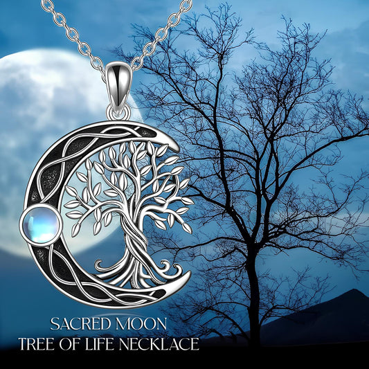 Sacred Moon Tree of Life Necklace