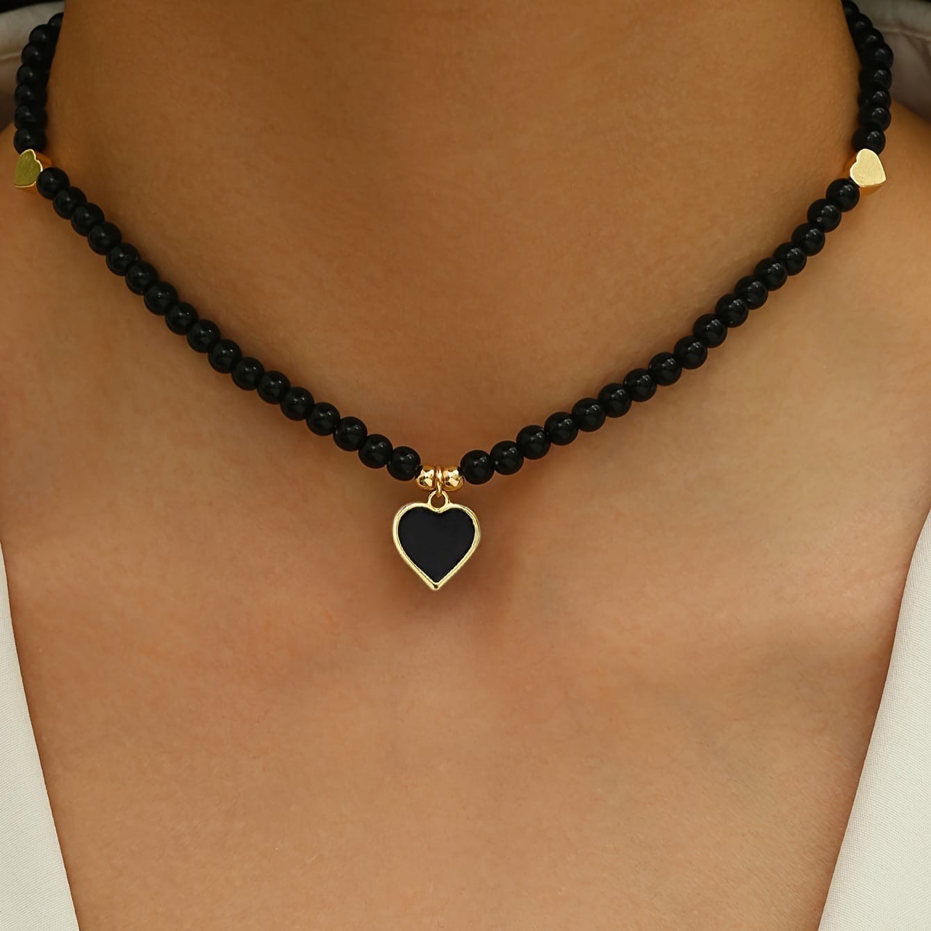 Obsidian Heart Protection Necklace
