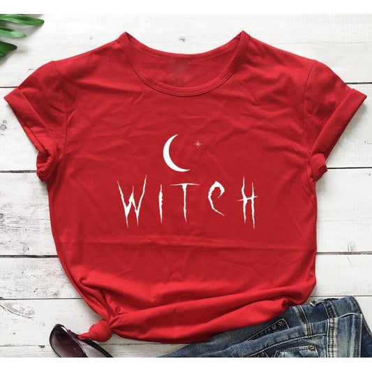 Witch Star Moon and Crescent Print Women's T-Shirt
