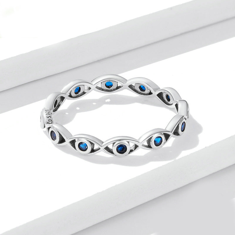 Spade & Heart Crystal Silver Ring