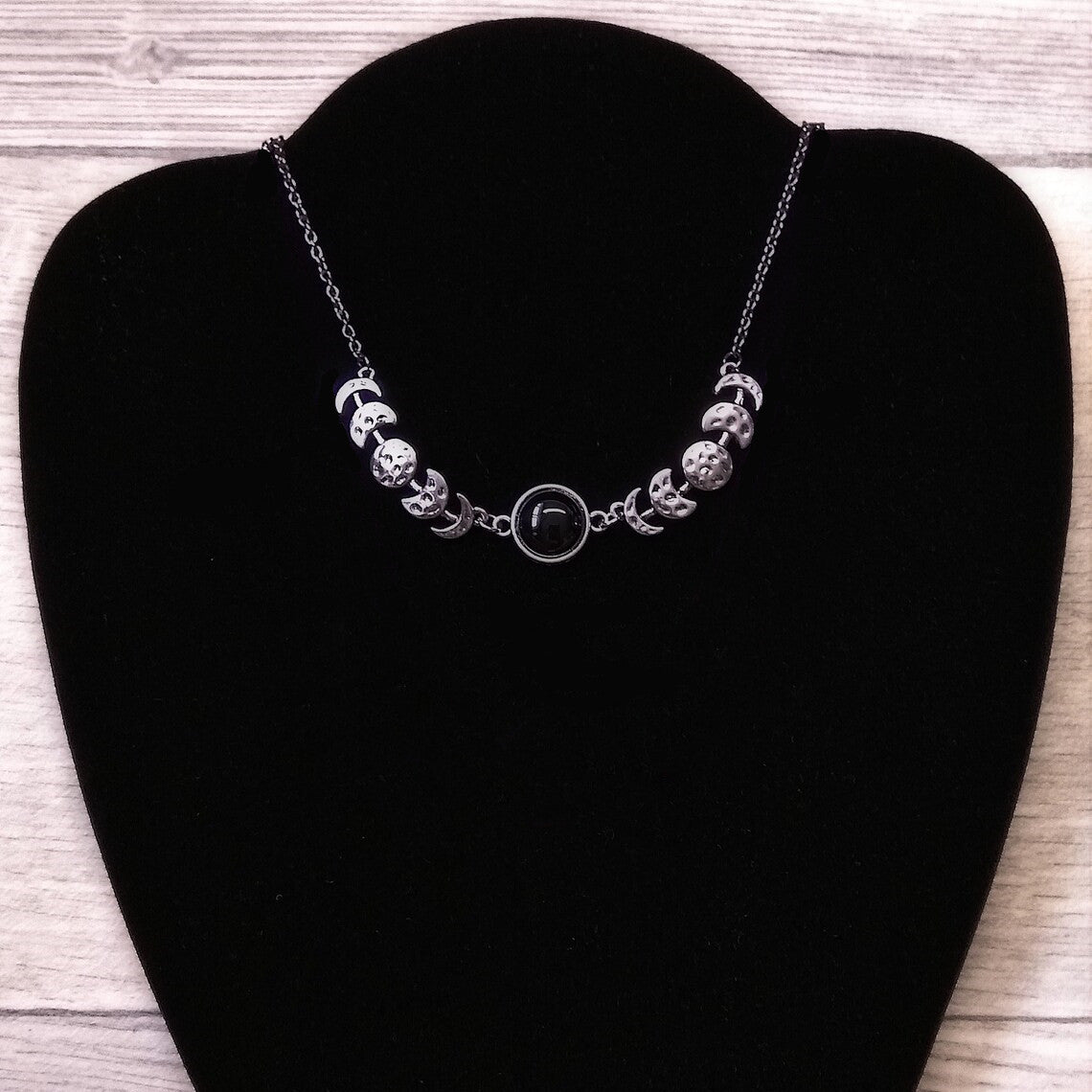 Eternal Enchantment: Moon Goddess Black Onyx Necklace