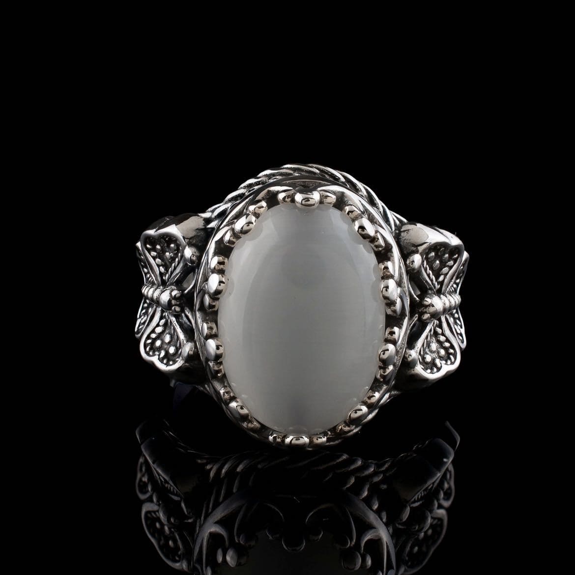 Sacred Butterfly Moonstone Ring