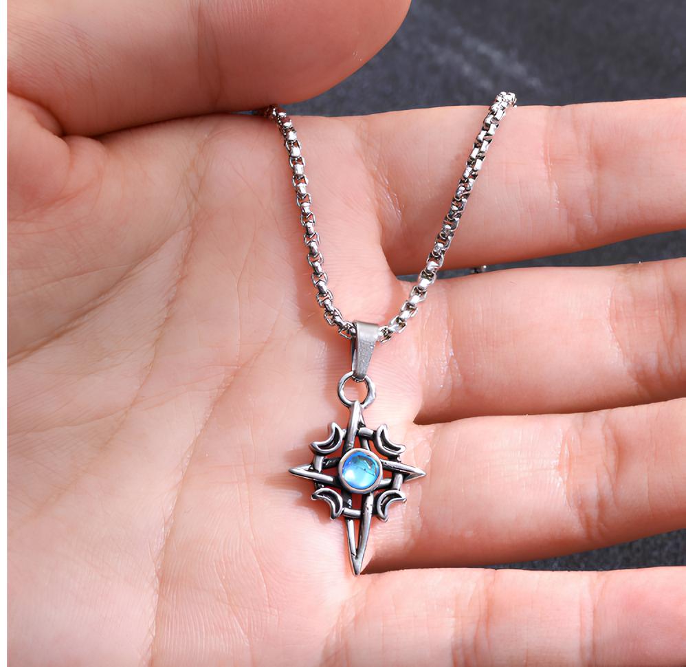 Celestial Cross of the Moons Necklace