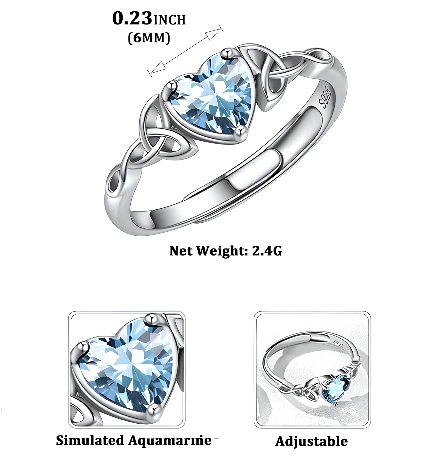 Goddess of Love Trinity Knot Ring