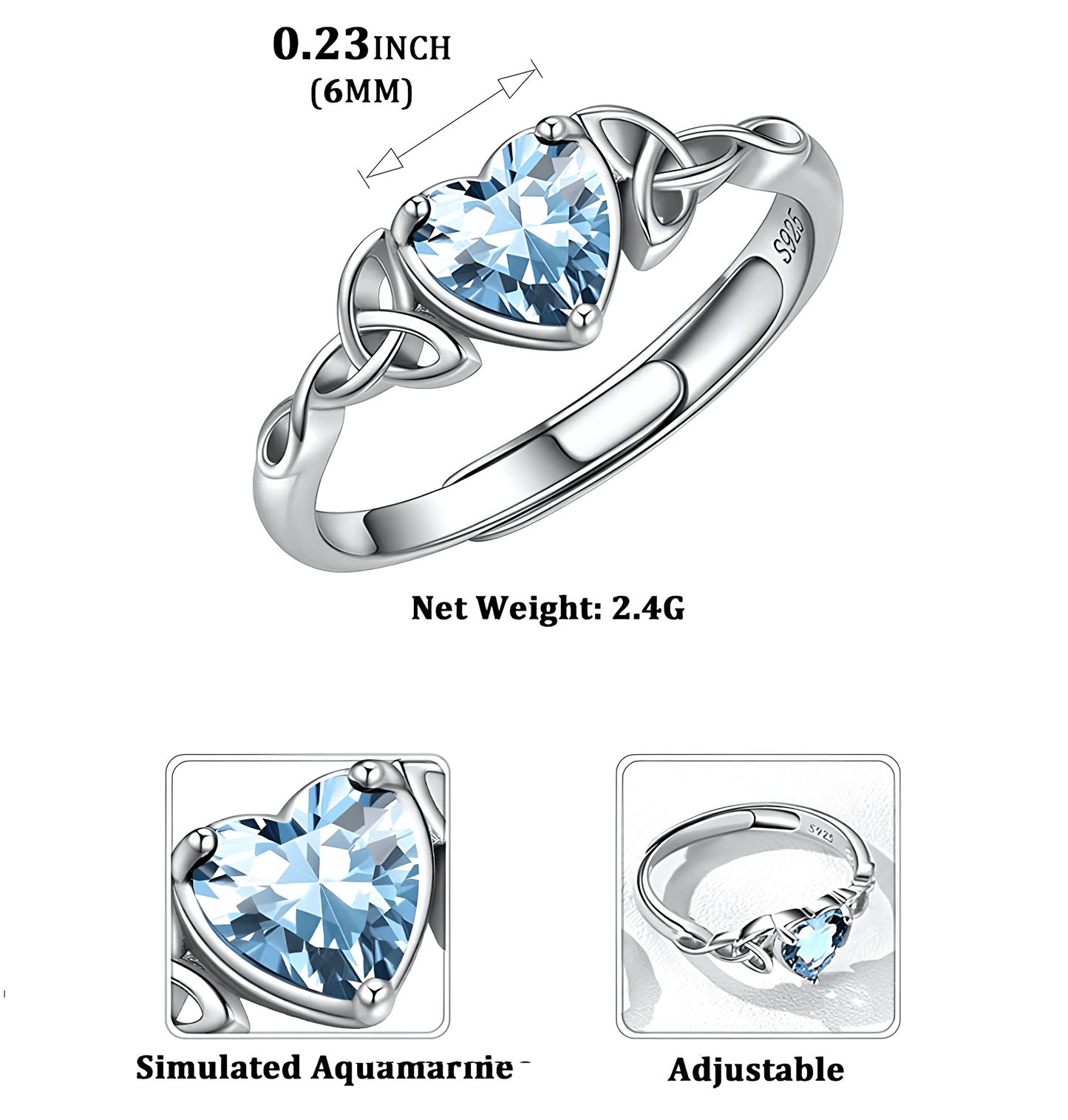 Goddess of Love Trinity Knot Ring