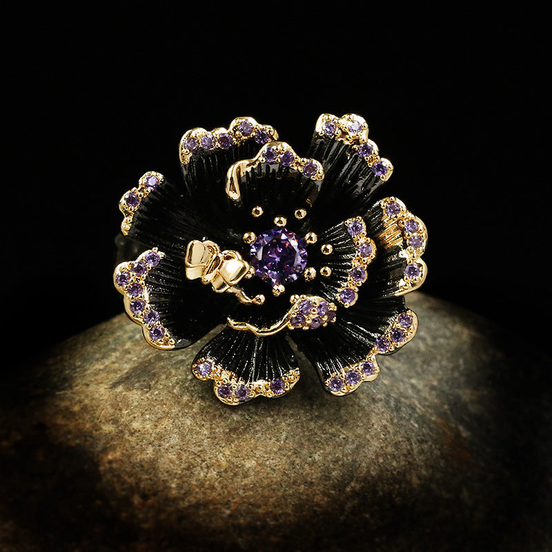Witchflower Amethyst Ring
