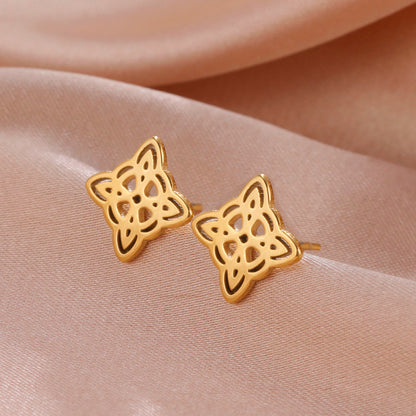 Witches Knot Stud Earrings