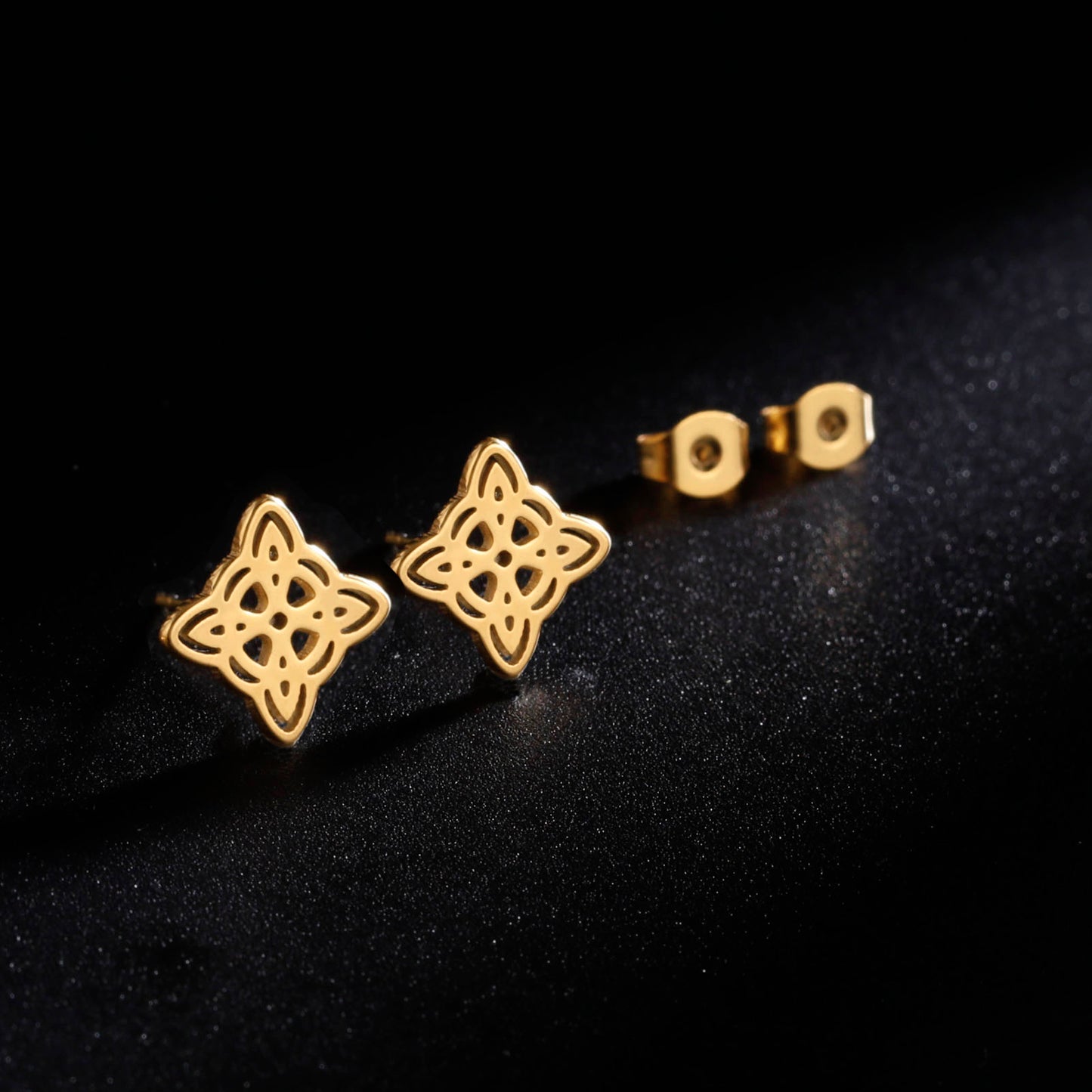 Witches Knot Stud Earrings