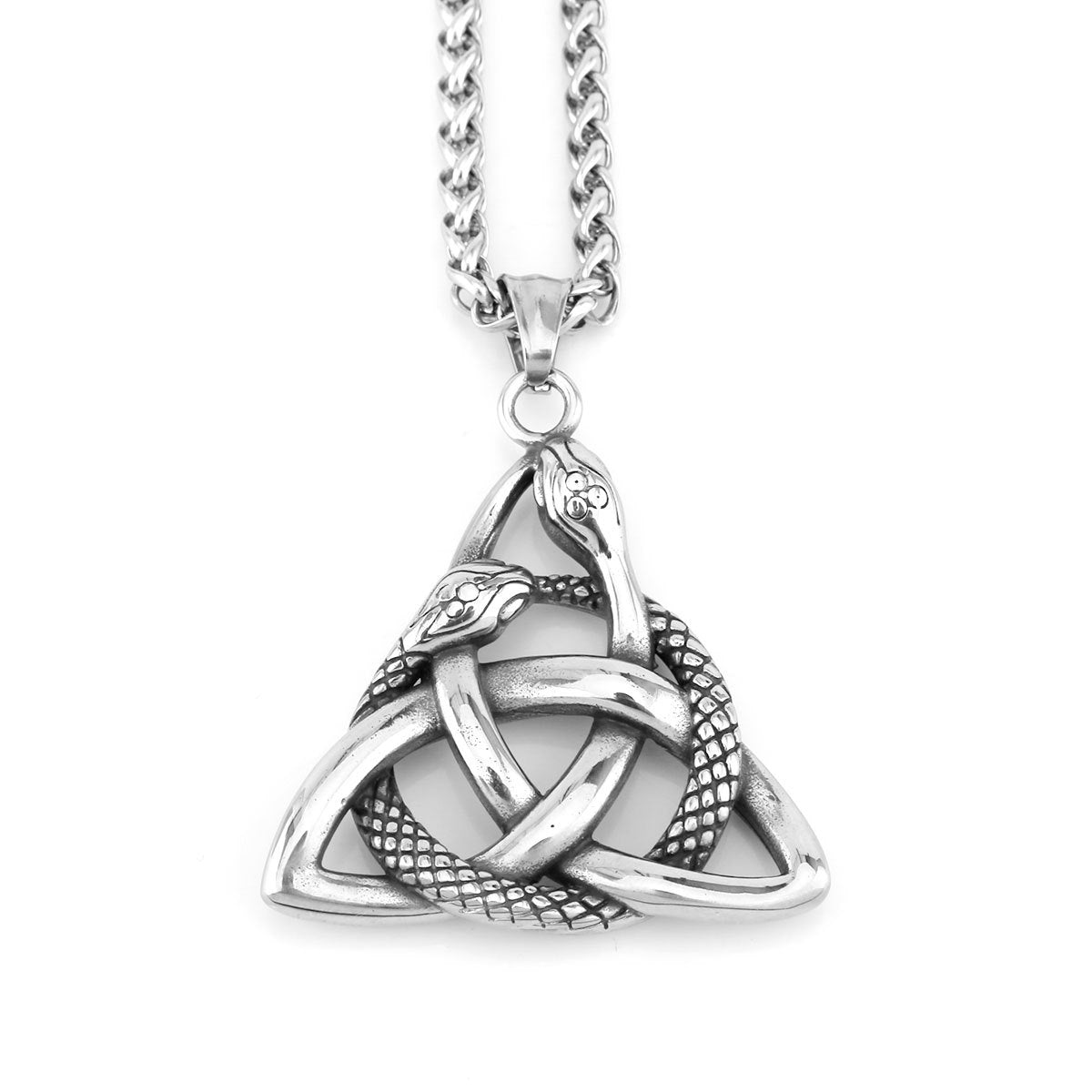 Ouroboros Trinity Knot Necklace