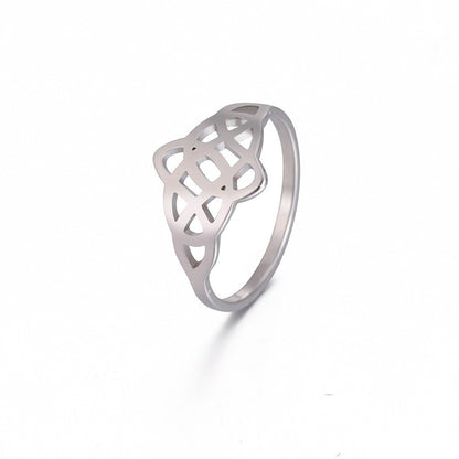 Sacred Unity: Intertwined Celtic Knot Ring
