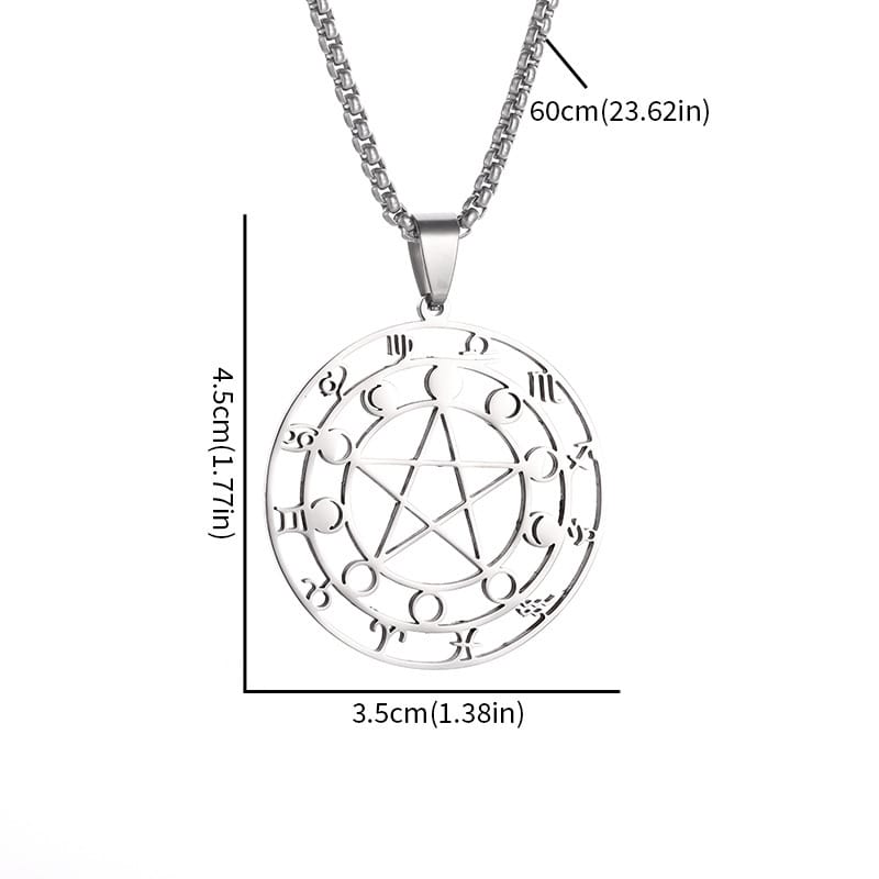 Moonphase Pentacle Necklace