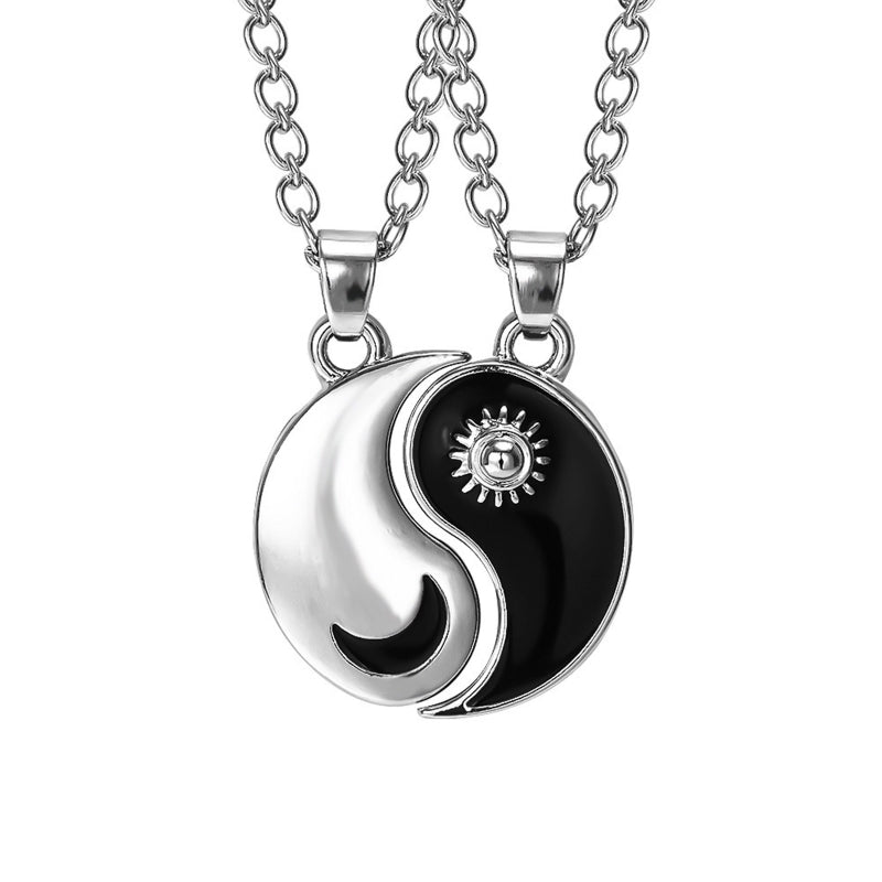 Yin Yang/ Sun Moon Couples Necklace Set
