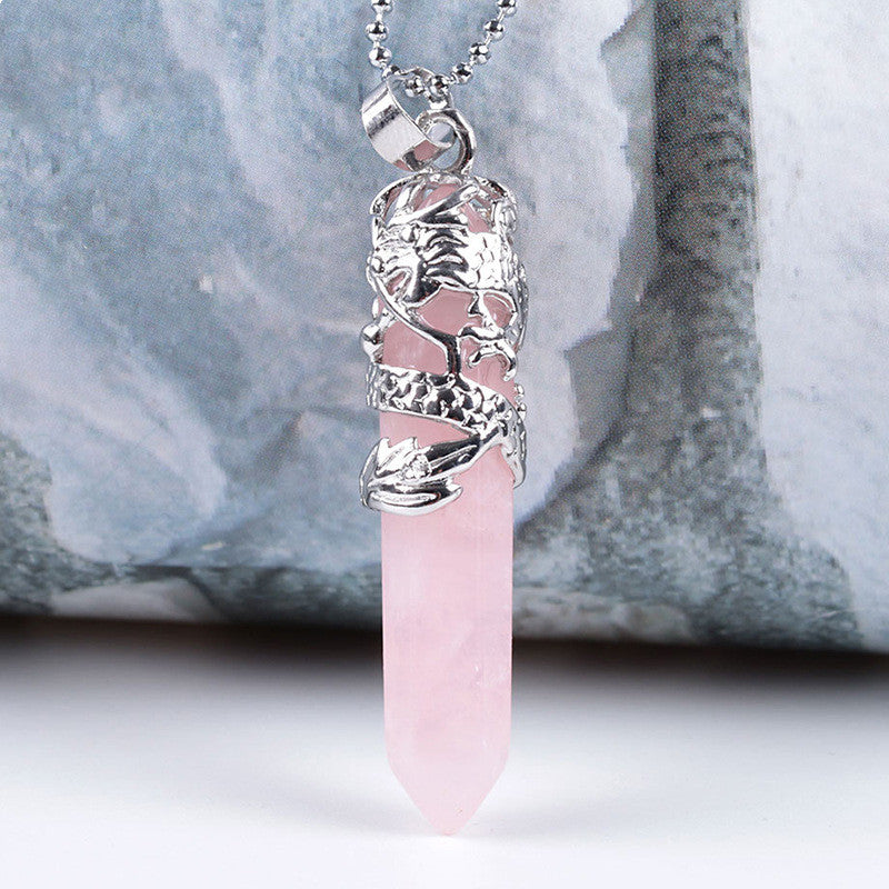 Collar con colgante de piedra natural