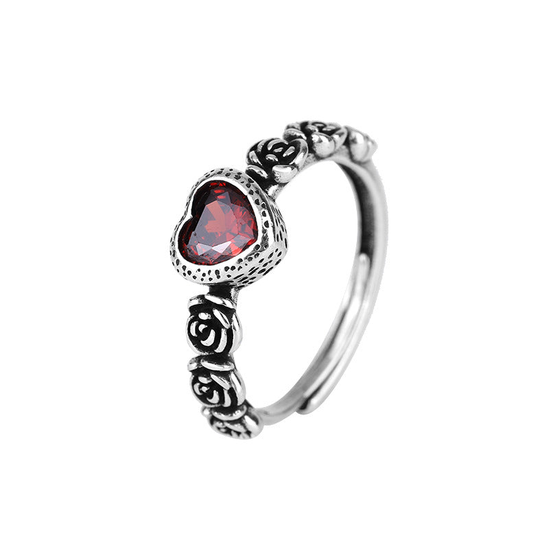 Blood Heart Rose Witch Ring