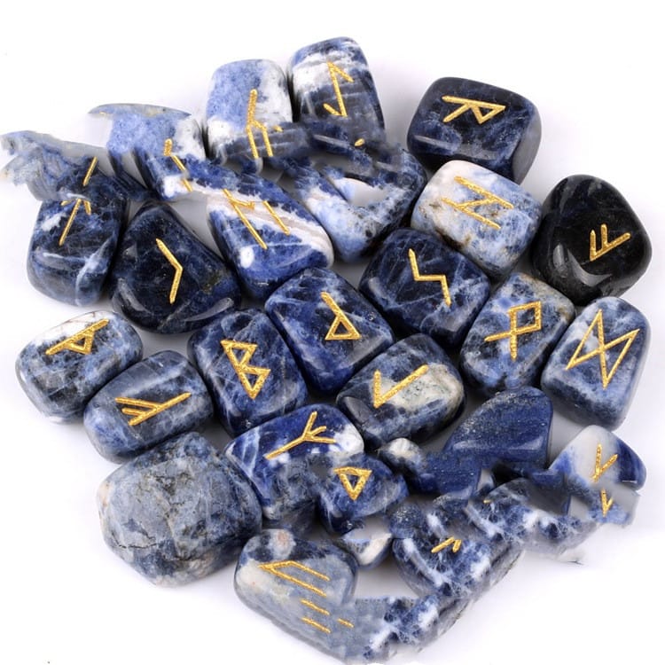 Piedras semipreciosas naturales, Grabado de runas, Jade de cristal