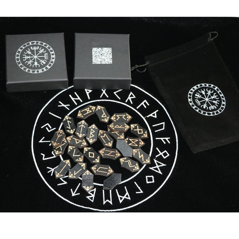 Nordic Wooden Rune Divination Set
