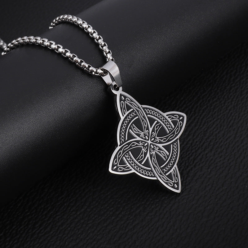 Witches Knot Protective Stainless Steel Necklace