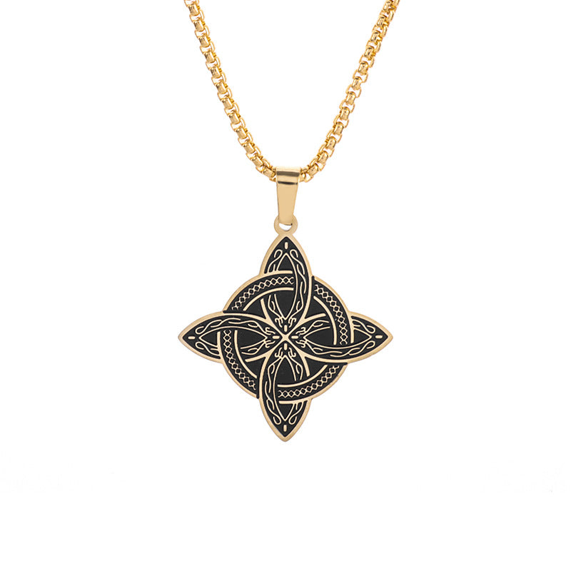 Witches Knot Protective Stainless Steel Necklace