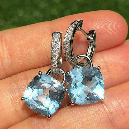 Astral Blue Zircon Earrings